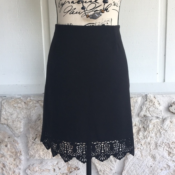 Laundry by Shelli Segal Dresses & Skirts - Laundry by Shelli Segal black laser cut skirt
